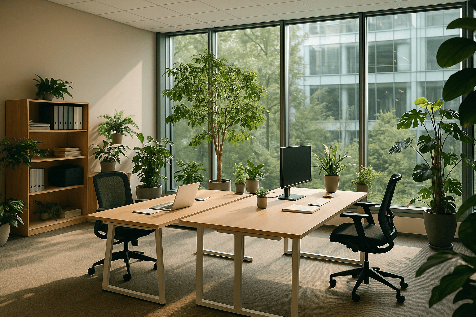 Modern office workspace